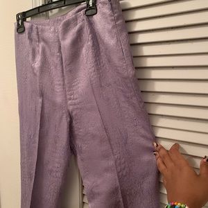 Vintage Lavender Snake print flare pants